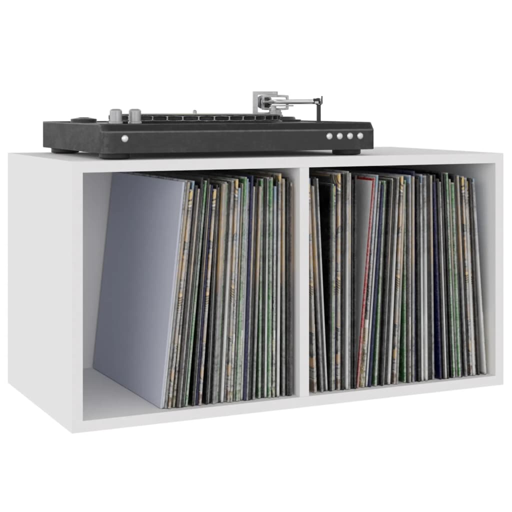 Opbergbox Voor Lp's 7X34X36 Cm Bewerkt Hout Wit