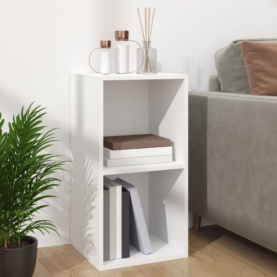 Opbergbox Voor Lp's 7X34X36 Cm Bewerkt Hout Wit