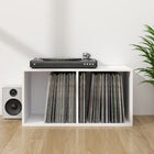 LP Storage Box 71x34x36 cm Treated Wood White