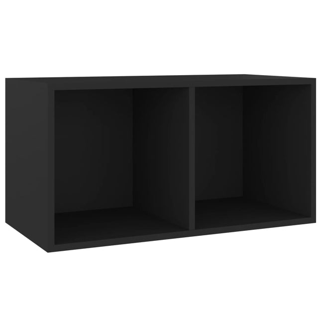 Opbergbox Voor Lp's 7X34X36 Cm Bewerkt Hout Zwart