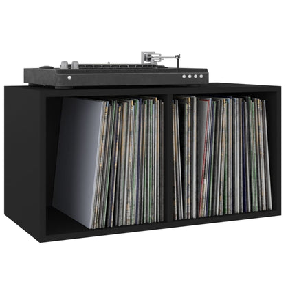 Opbergbox Voor Lp's 7X34X36 Cm Bewerkt Hout Zwart