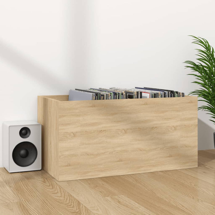 Opbergbox Voor Lp's 7X34X36 Cm Bewerkt Hout Kleur Sonoma eiken