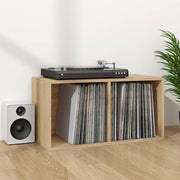 Opbergbox LP's 71x34x36 cm bewerkt hout sonoma eiken