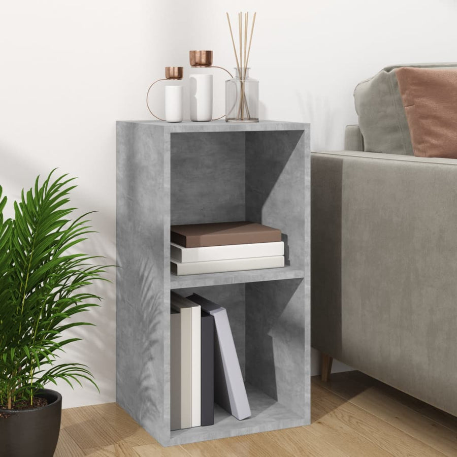Opbergbox Voor Lp's 7X34X36 Cm Bewerkt Hout Betongrijs