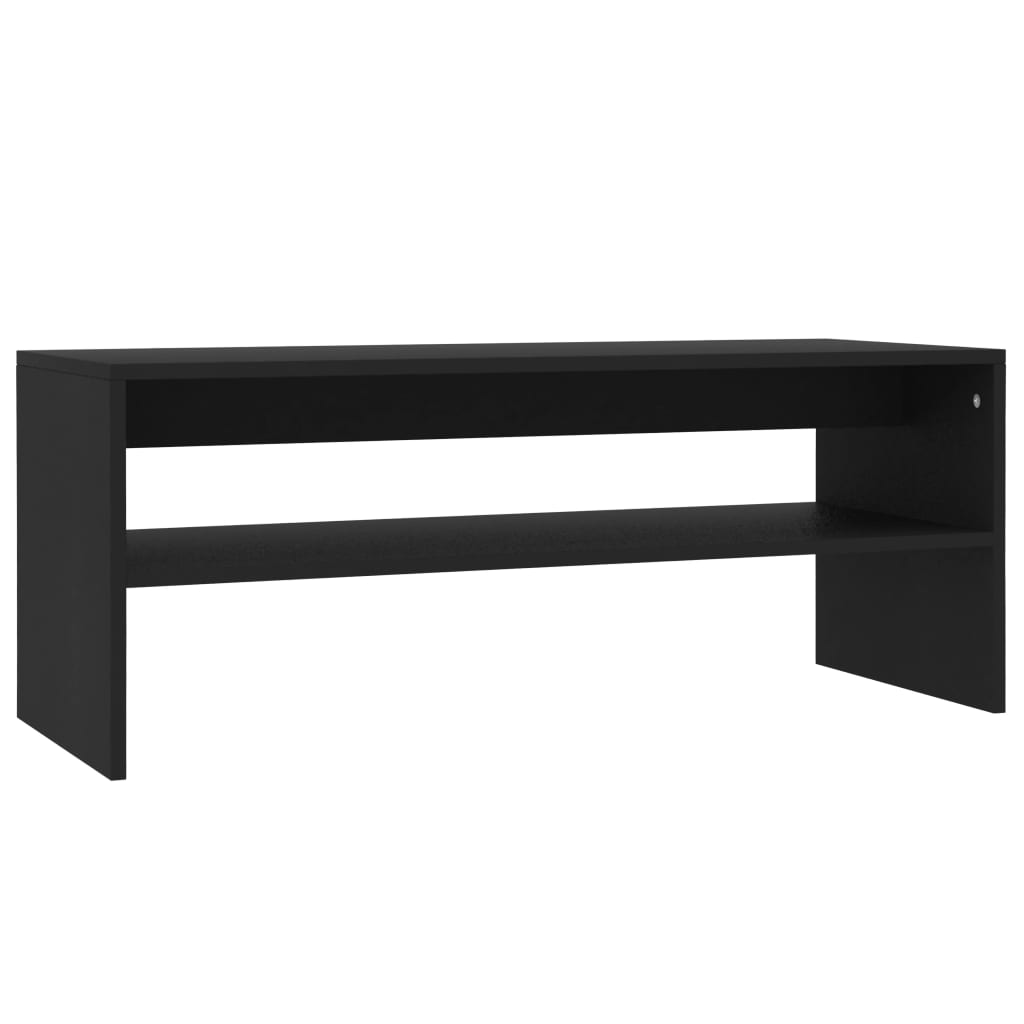 Salontafel 100x40x40 cm bewerkt hout zwart