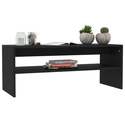 Salontafel 100x40x40 cm bewerkt hout zwart