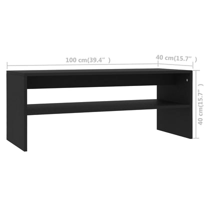 Salontafel 100x40x40 cm bewerkt hout zwart