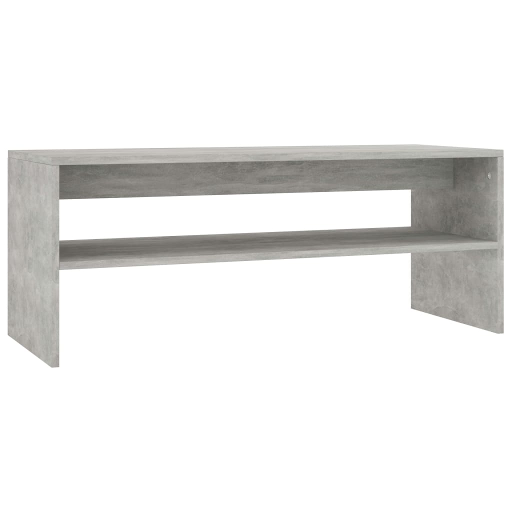 Salontafel 100x40x40 cm bewerkt hout betongrijs