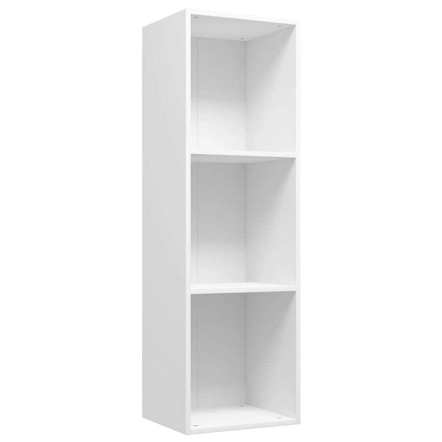 Boekenkast/Tv-Meubel Bewerkt Hout 36 x 30 x 114 cm Wit