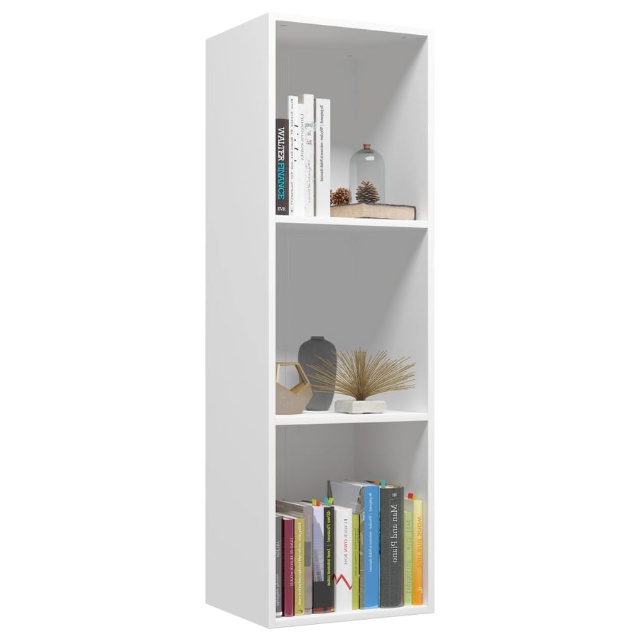 Boekenkast/Tv-Meubel Bewerkt Hout 36 x 30 x 114 cm Wit