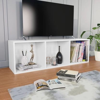 Boekenkast/Tv-Meubel Bewerkt Hout 36 x 30 x 114 cm Wit