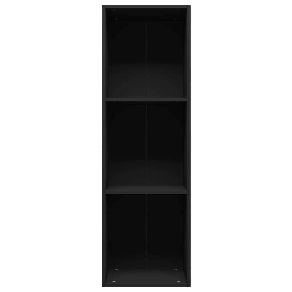 Boekenkast/Tv-Meubel Bewerkt Hout 36 x 30 x 114 cm Zwart