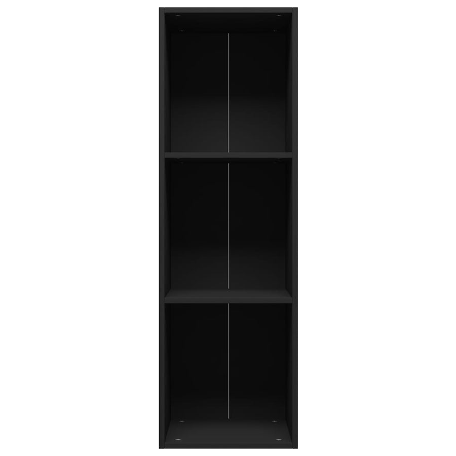 Boekenkast/Tv-Meubel Bewerkt Hout 36 x 30 x 114 cm Zwart