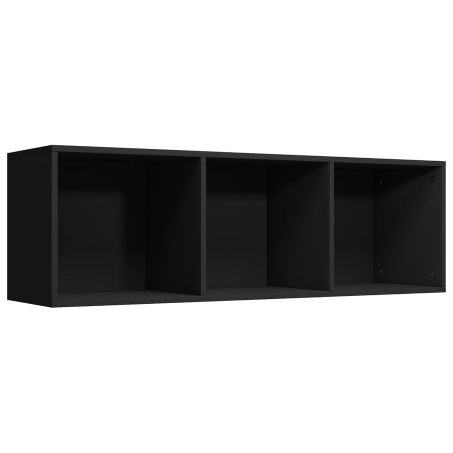 Boekenkast/Tv-Meubel Bewerkt Hout 36 x 30 x 114 cm Zwart