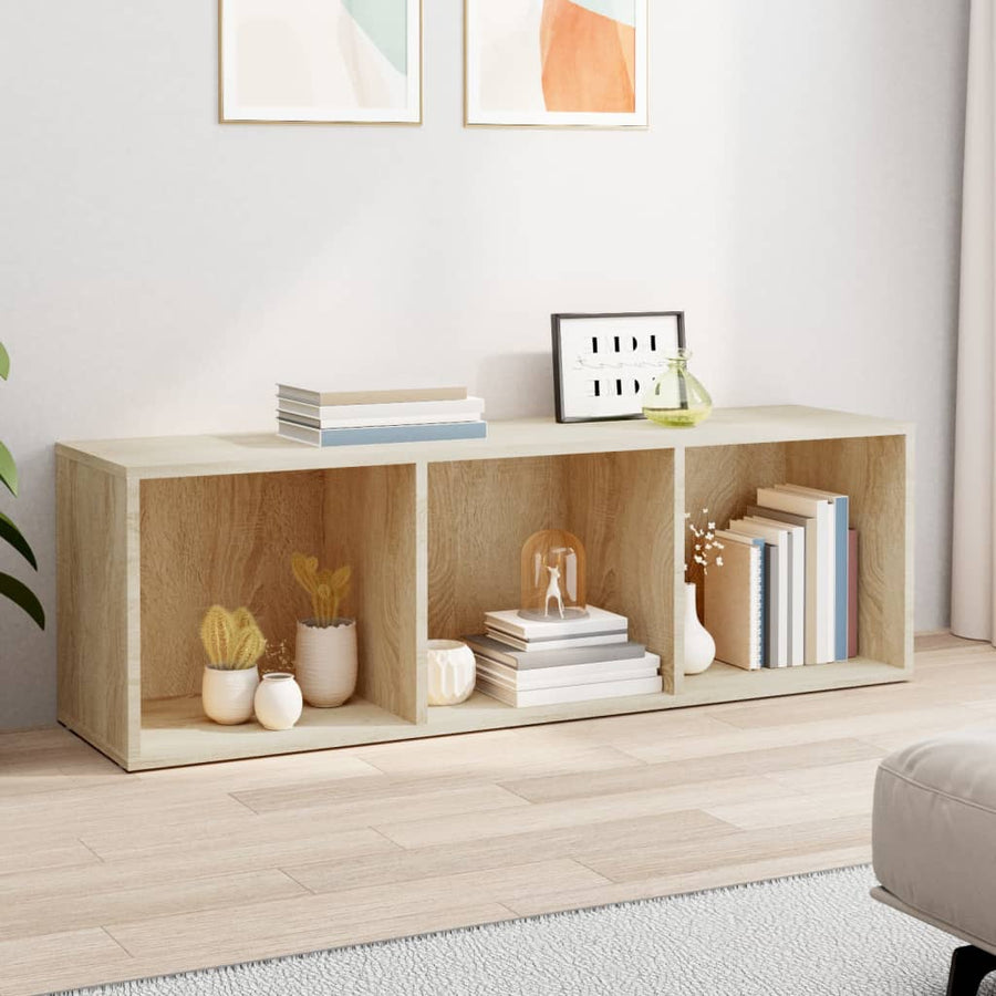 Boekenkast/Tv-Meubel 36X30X4Cm Bewerkt Hout Kleur 36 x 30 x 114 cm Sonoma eiken
