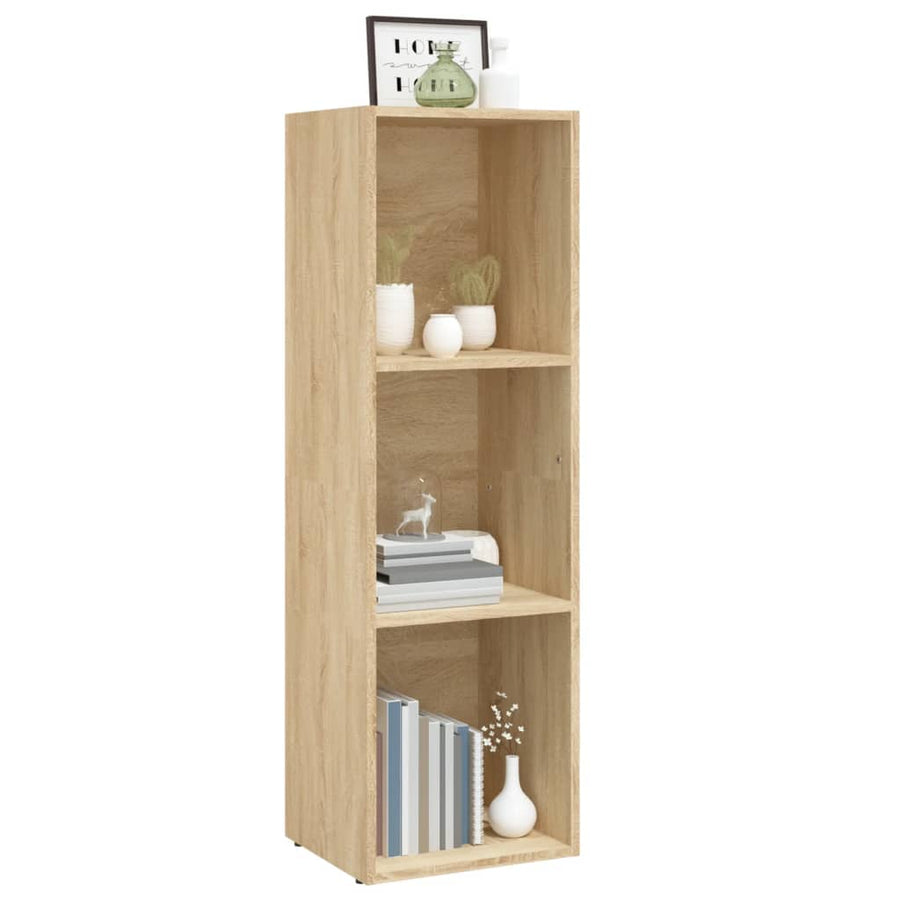 Boekenkast/Tv-Meubel 36X30X4Cm Bewerkt Hout Kleur 36 x 30 x 114 cm Sonoma eiken