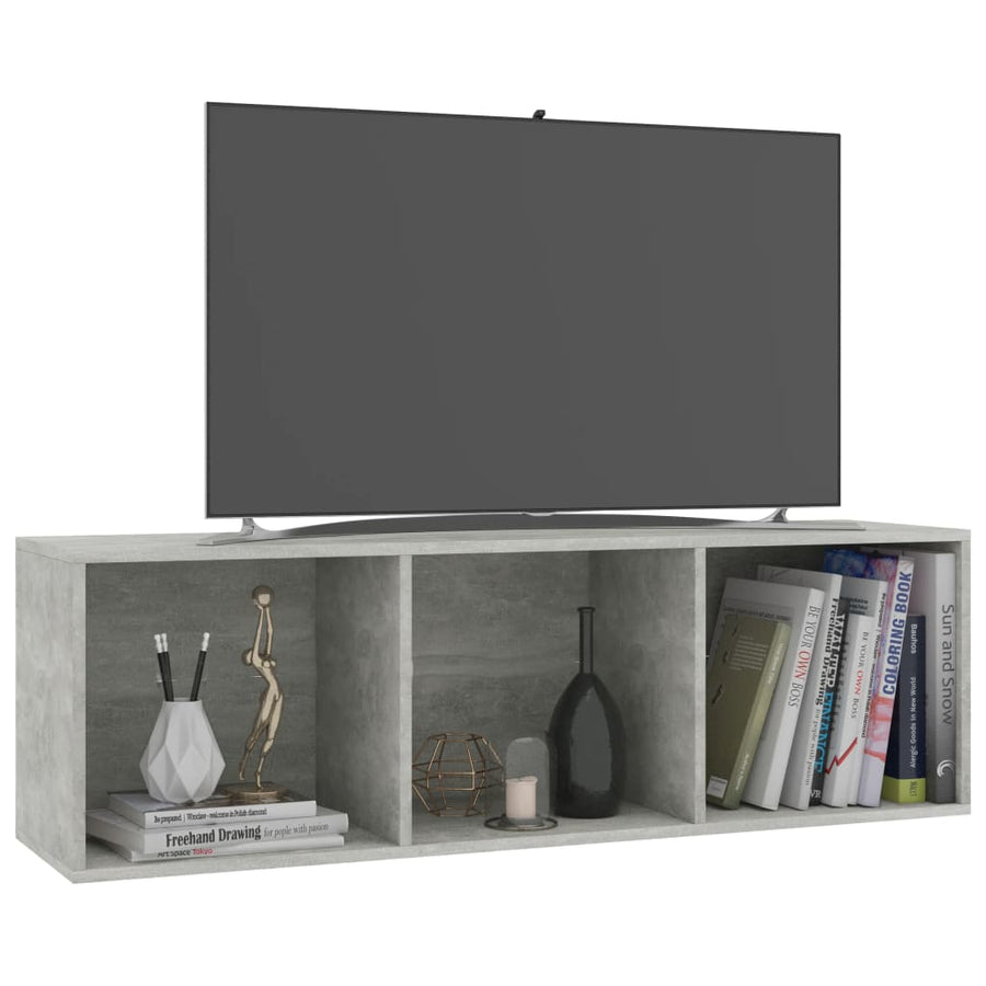 Boekenkast/Tv-Meubel Bewerkt Hout 36 x 30 x 114 cm Betongrijs