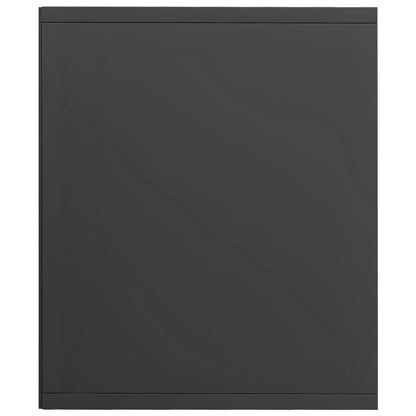 Boekenkast/Tv-Meubel Bewerkt Hout 36 x 30 x 114 cm Hoogglans grijs