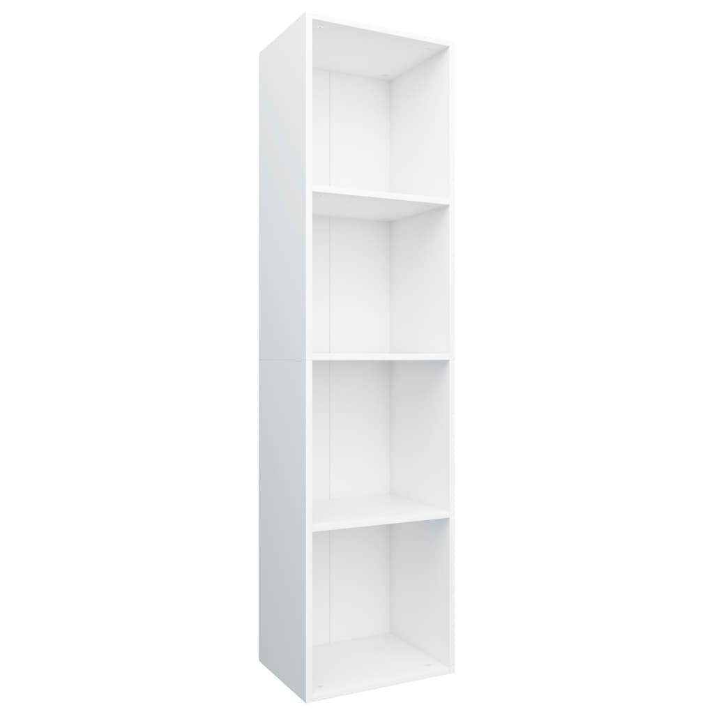 Boekenkast/Tv-Meubel Bewerkt Hout 36 x 30 x 143 cm Wit