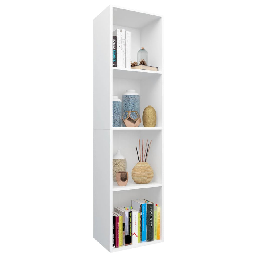 Boekenkast/Tv-Meubel Bewerkt Hout 36 x 30 x 143 cm Wit