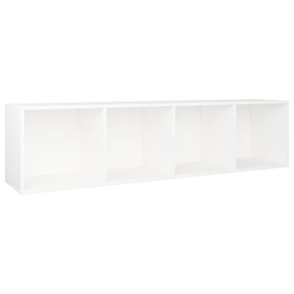 Boekenkast/Tv-Meubel Bewerkt Hout 36 x 30 x 143 cm Wit