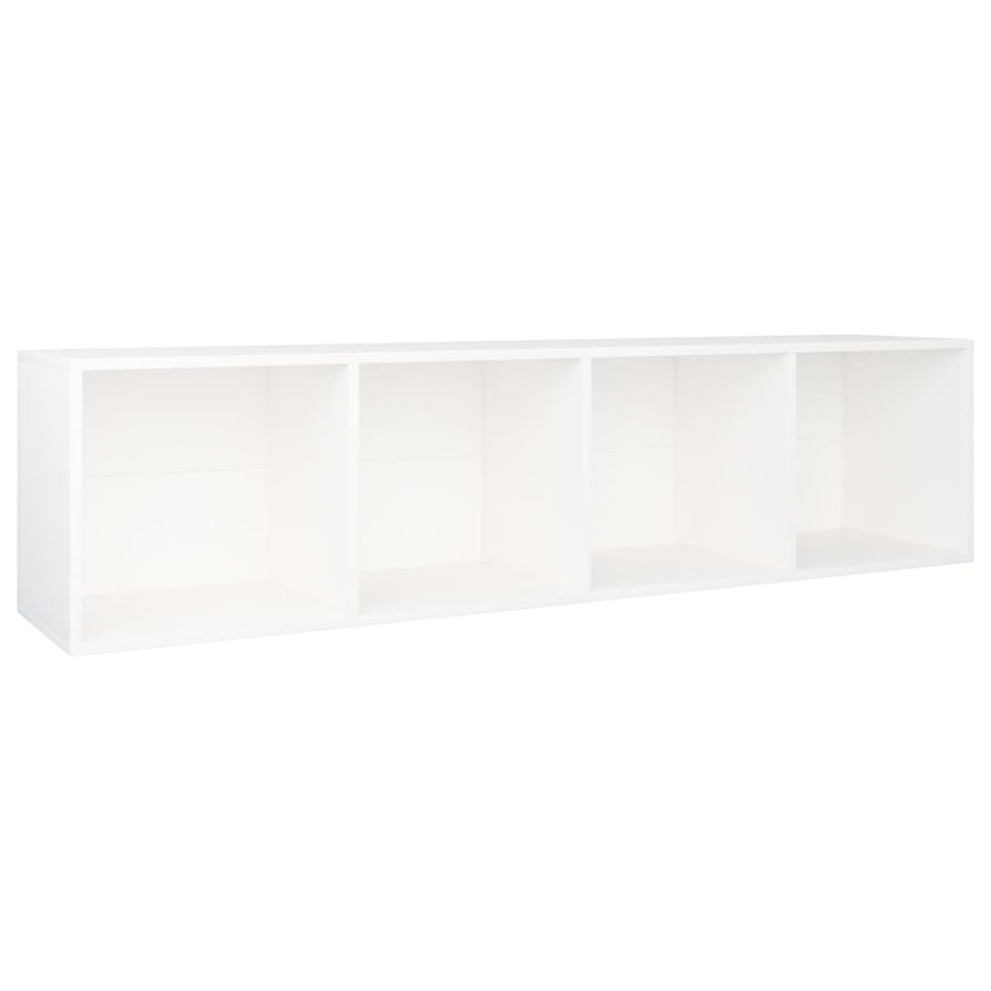 Boekenkast/Tv-Meubel Bewerkt Hout 36 x 30 x 143 cm Wit