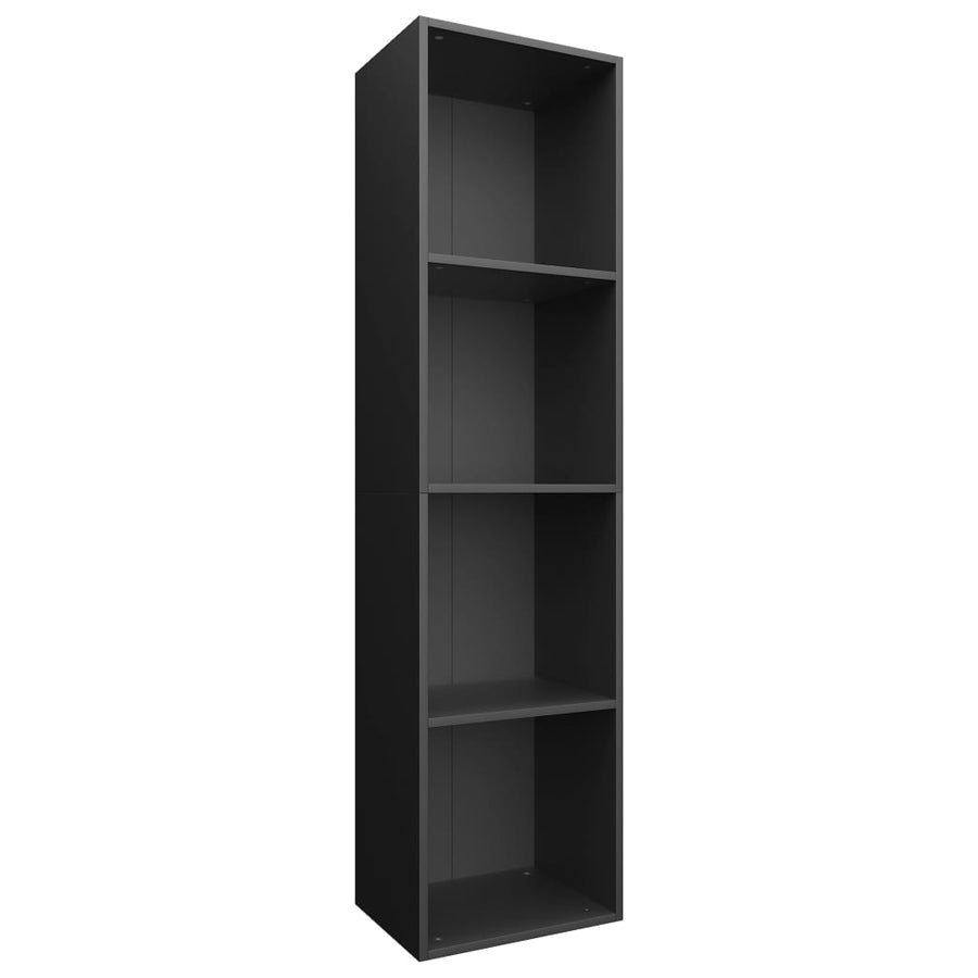 Boekenkast/Tv-Meubel Bewerkt Hout 36 x 30 x 143 cm Zwart