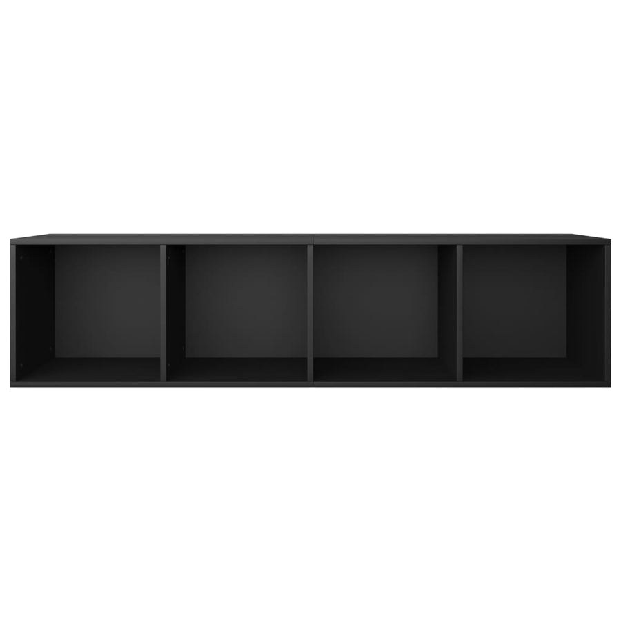 Boekenkast/Tv-Meubel Bewerkt Hout 36 x 30 x 143 cm Zwart