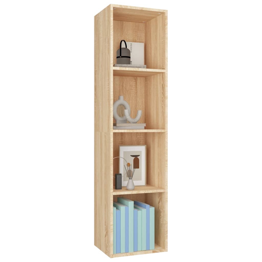 Boekenkast/Tv-Meubel 36X30X43Cm Bewerkt Hout Kleur 36 x 30 x 143 cm Sonoma eiken