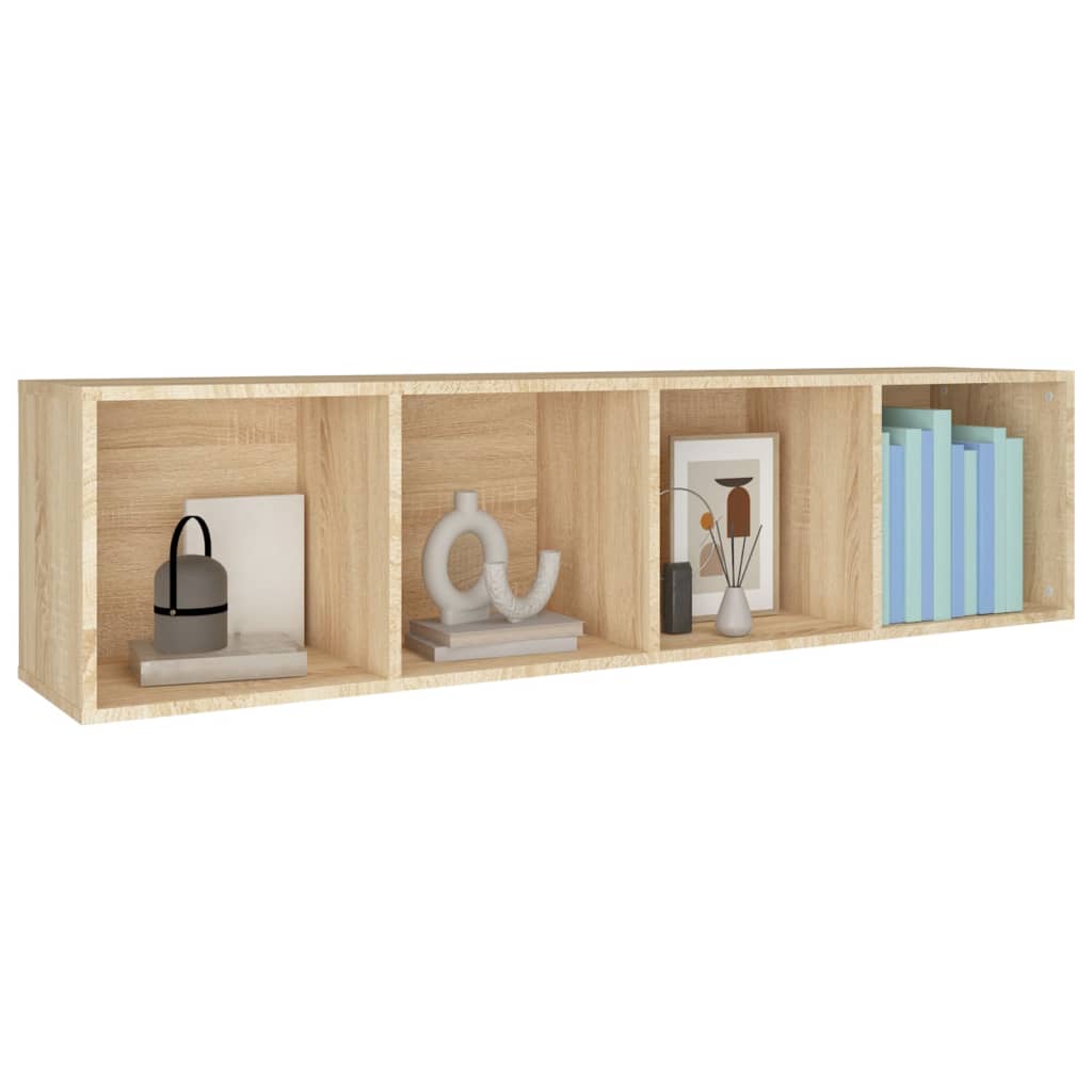 Boekenkast/Tv-Meubel 36X30X43Cm Bewerkt Hout Kleur 36 x 30 x 143 cm Sonoma eiken
