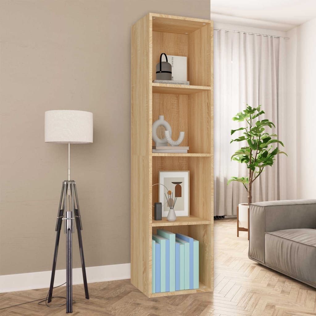 Boekenkast/Tv-Meubel 36X30X43Cm Bewerkt Hout Kleur 36 x 30 x 143 cm Sonoma eiken