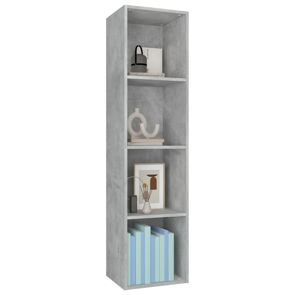 Boekenkast/Tv-Meubel Bewerkt Hout 36 x 30 x 143 cm Betongrijs