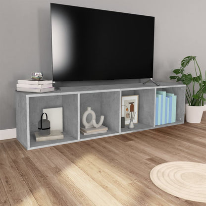 Boekenkast/Tv-Meubel Bewerkt Hout 36 x 30 x 143 cm Betongrijs