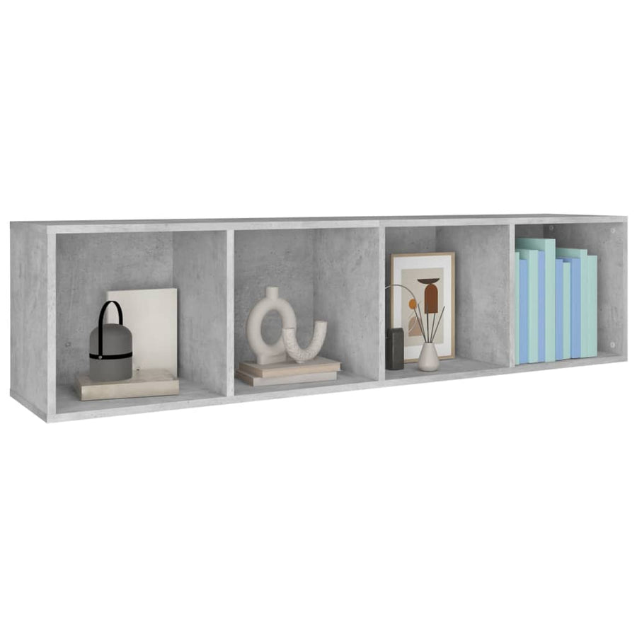 Boekenkast/Tv-Meubel Bewerkt Hout 36 x 30 x 143 cm Betongrijs