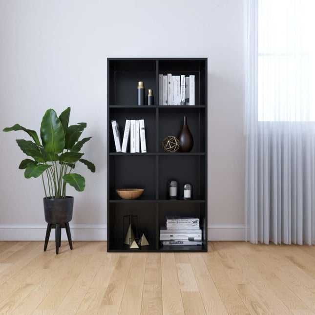 Boekenkast/Dressoir Bewerkt Hout 66 x 30 x 130 cm Zwart