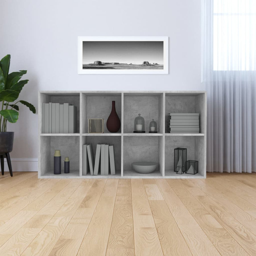 Boekenkast/Dressoir Bewerkt Hout 66 x 30 x 130 cm Betongrijs