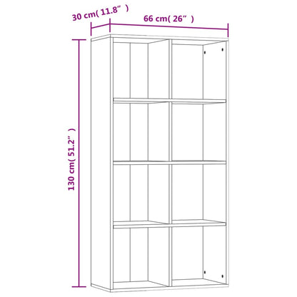 Boekenkast/Dressoir Bewerkt Hout 66 x 30 x 130 cm Betongrijs
