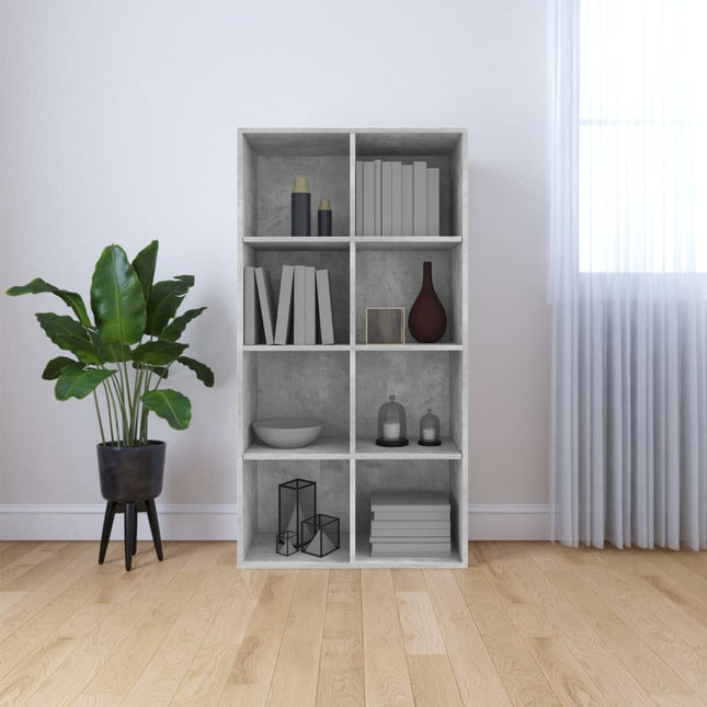 Boekenkast/Dressoir Bewerkt Hout 66 x 30 x 130 cm Betongrijs