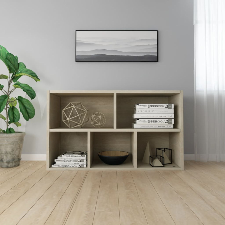 Boekenkast/Dressoir 50X25X80 Cm Spaanplaat Kleurig Sonoma eiken