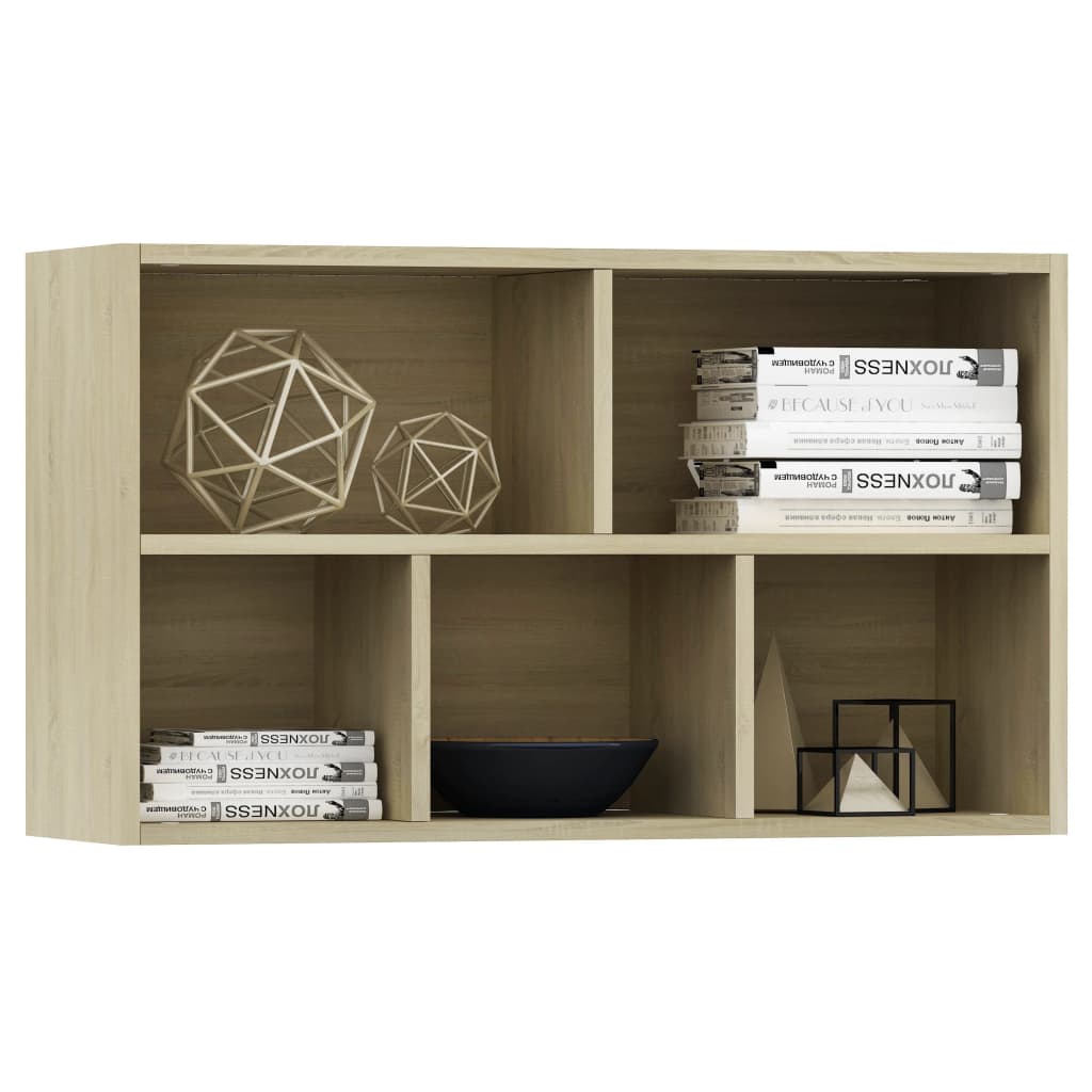 Boekenkast/Dressoir 50X25X80 Cm Spaanplaat Kleurig Sonoma eiken
