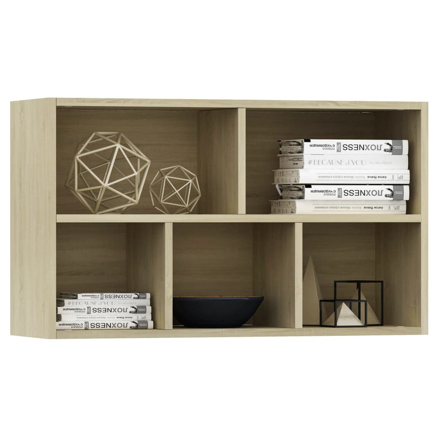 Boekenkast/Dressoir 50X25X80 Cm Spaanplaat Kleurig Sonoma eiken