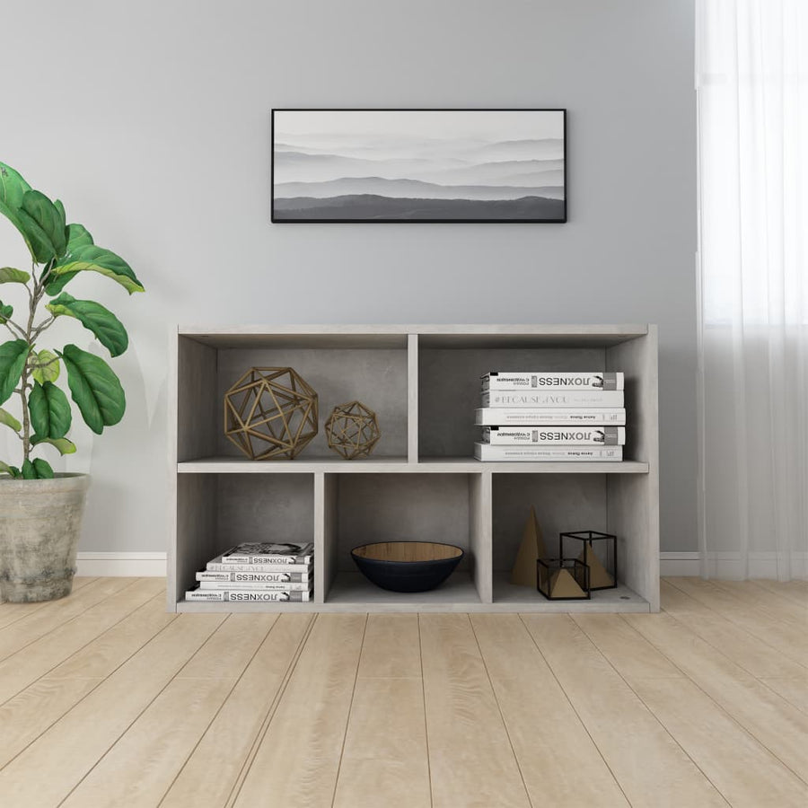 Boekenkast/Dressoir 50X25X80 Cm Spaanplaat Betongrijs