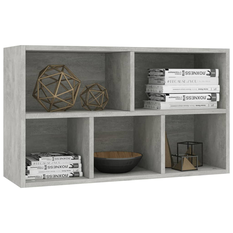 Boekenkast/Dressoir 50X25X80 Cm Spaanplaat Betongrijs