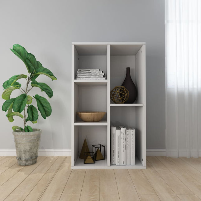 Boekenkast/Dressoir 50X25X80 Cm Spaanplaat Hoogglans wit