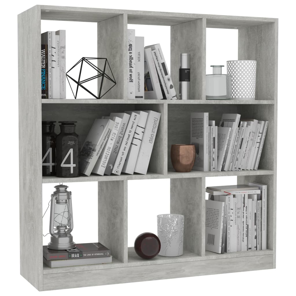 Boekenkast 97,5X29,5X00 Cm Bewerkt Hout Betongrijs