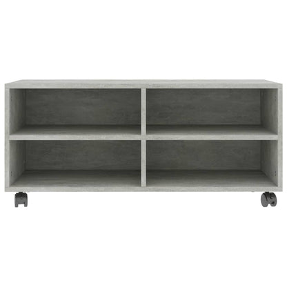 Tv-Meubel Met Wieltjes 90X35X35 Cm Bewerkt Hout Betongrijs