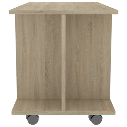 Tv-meubel met wieltjes 80x40x45 cm bewerkt hout sonoma eiken Sonoma eiken