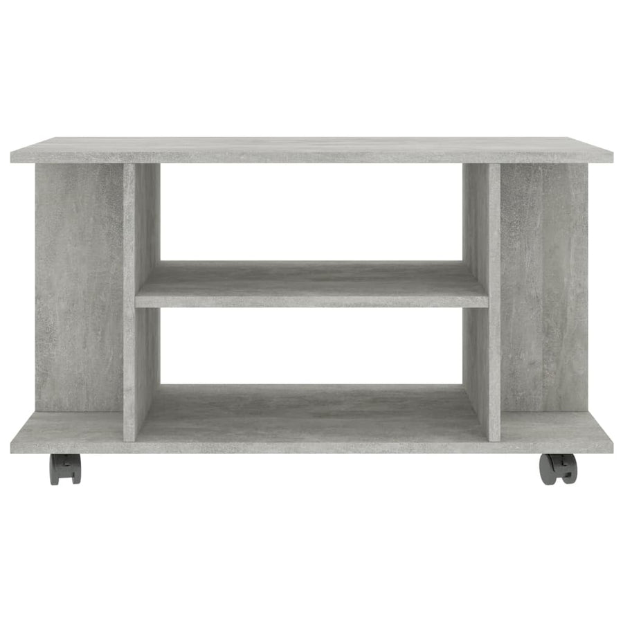 Tv-Meubel Met Wieltjes 80X40X40 Cm Spaanplaat Betongrijs