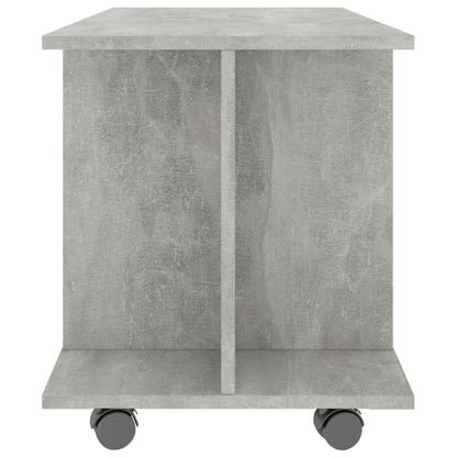 Tv-Meubel Met Wieltjes 80X40X40 Cm Spaanplaat Betongrijs