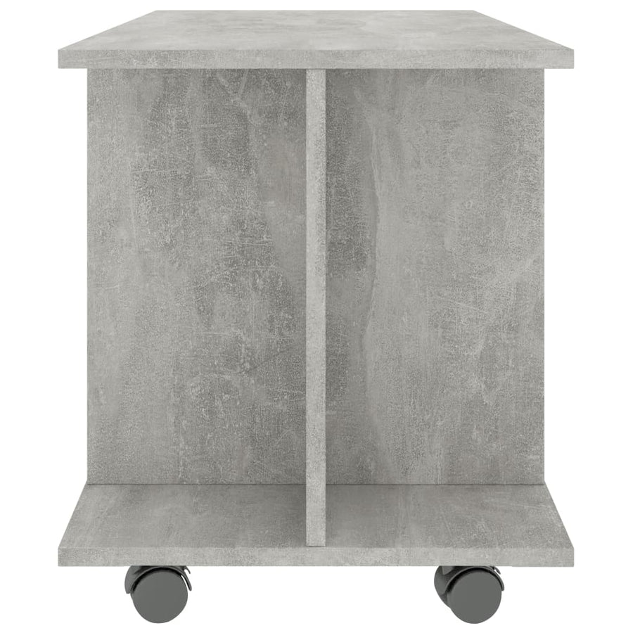 Tv-Meubel Met Wieltjes 80X40X40 Cm Spaanplaat Betongrijs